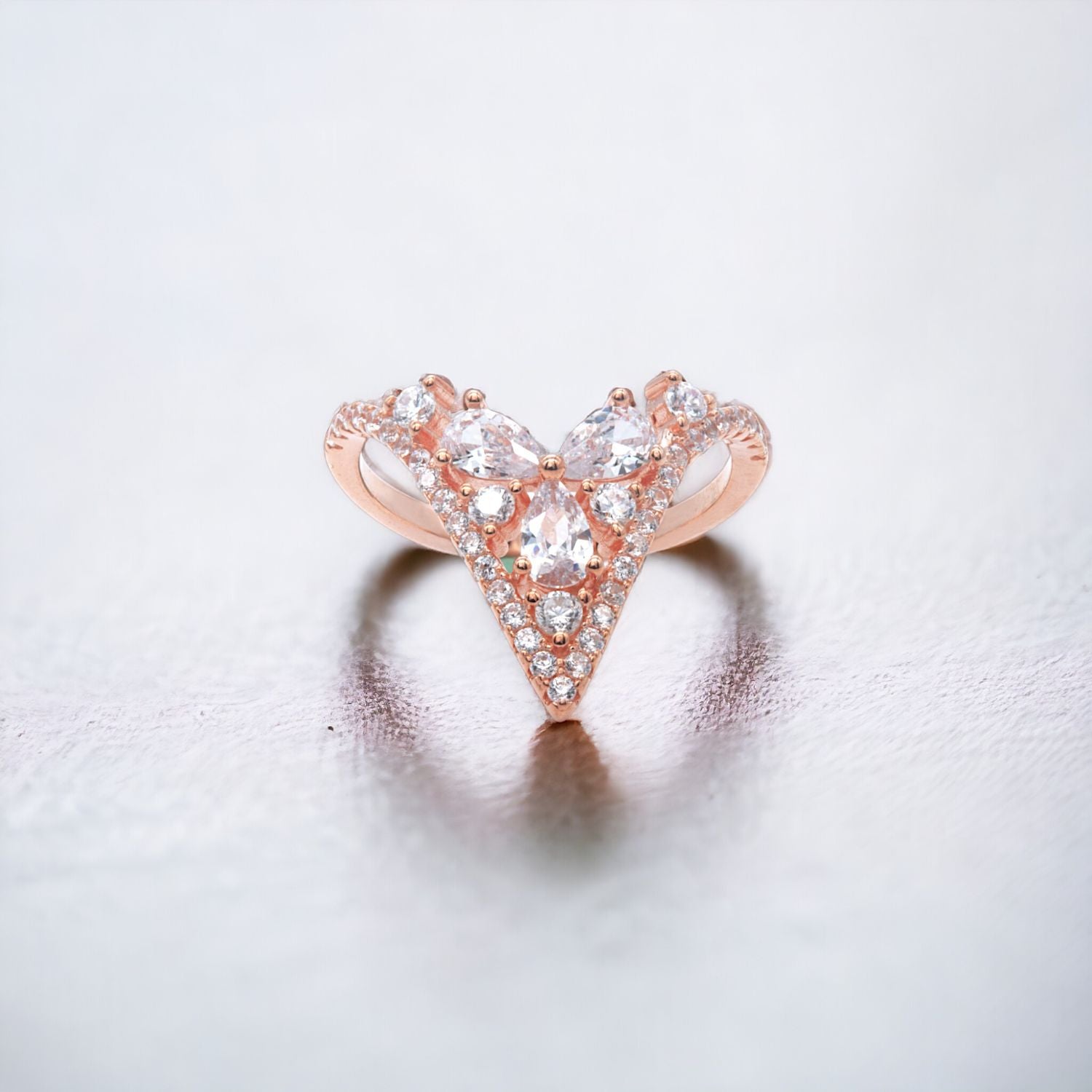 Rose Gold Vanki Statement Ring